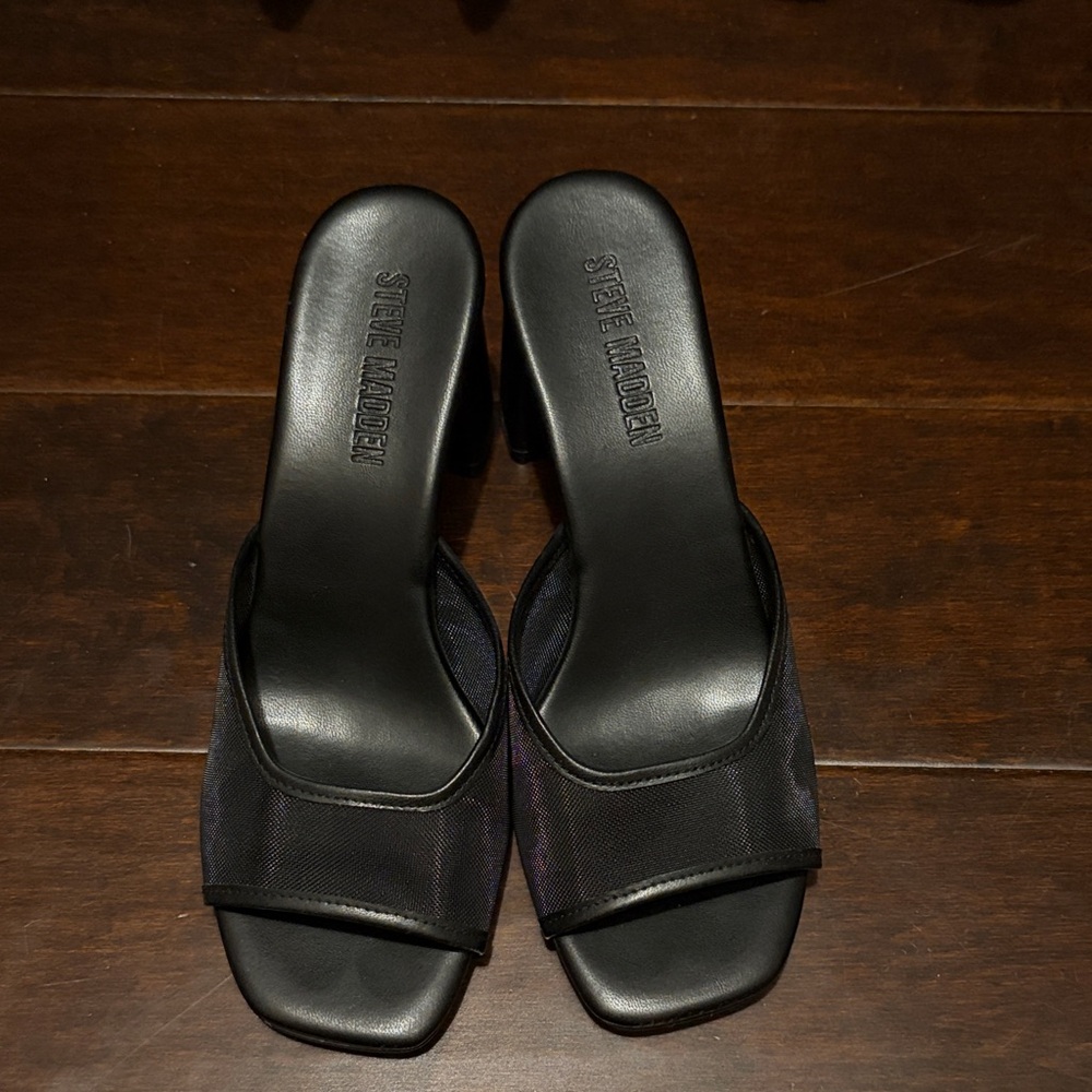 Steve Madden Black Mesh Heels